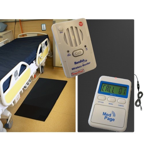 NONSLIP HEAVY DUTY FLOOR PRESSURE MAT ALARM WITH CALLER DISPLAY RADIO