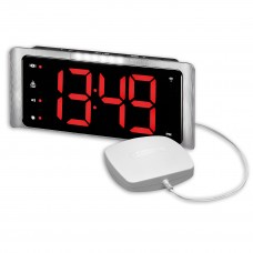 TCL410 Tabletop big time display alarm clock with vibrating pillow shaker for deaf people
